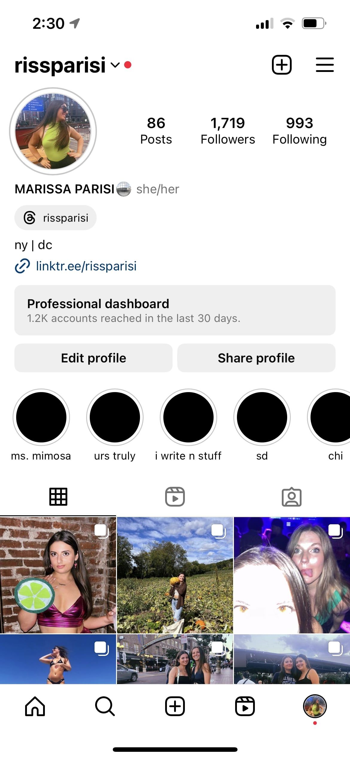 профиль Instagram