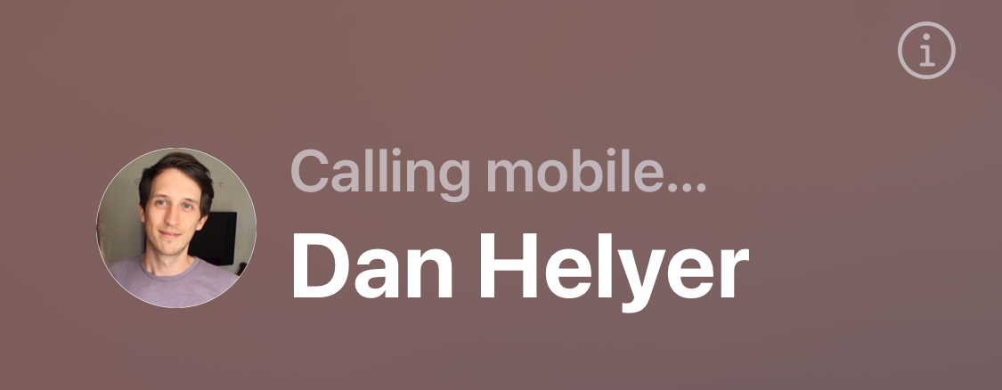 Исходящий звонок на iPhone.