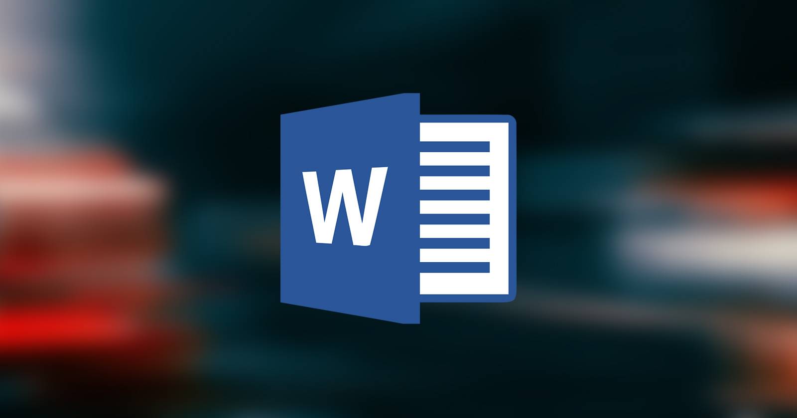 Логотип Microsoft Word на фоне