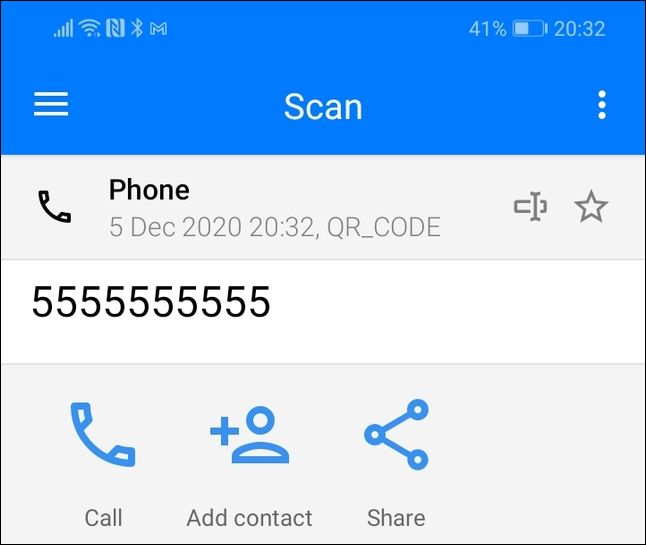 QR‑код с телефоном, предлагающий позвонить при сканировании