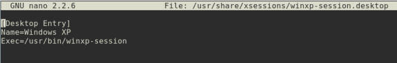 Файл .desktop для сессии Windows XP