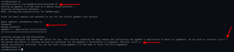 Настройка pgAdmin4 через setup-web.sh