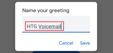 Назовите запись приветствия и выберите её как активную.