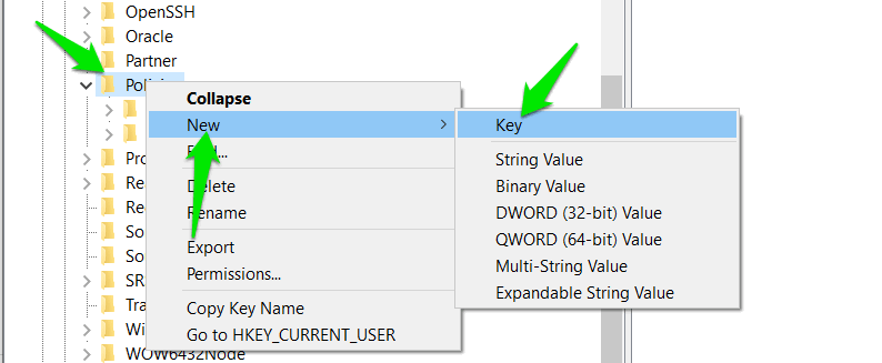 Создание записи Google в реестре