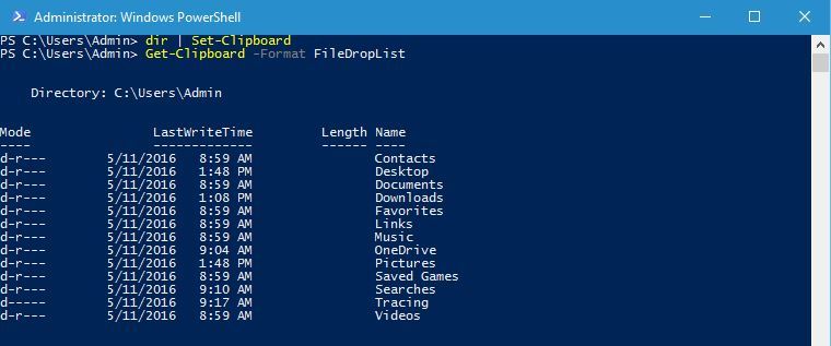 Пример использования Get-Clipboard в PowerShell