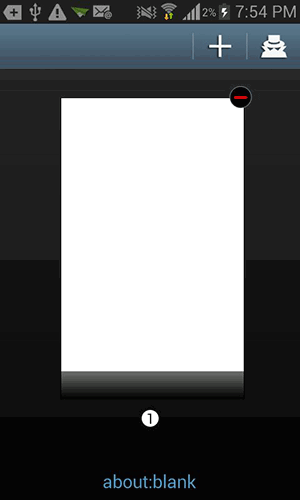 Нажмите на значок инкогнито в стандартном браузере, чтобы открыть приватную вкладку.