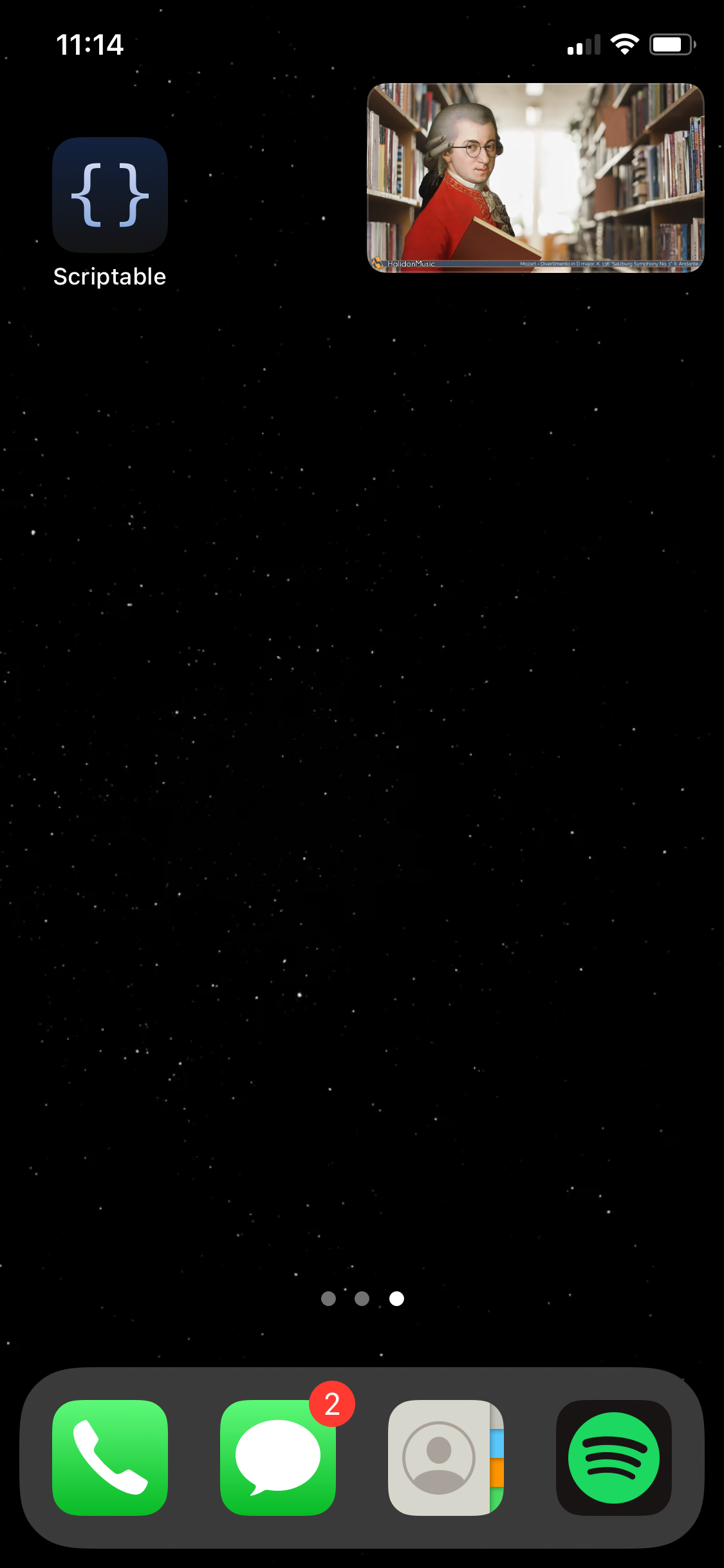 Мини-плеер PiP после запуска ярлыка