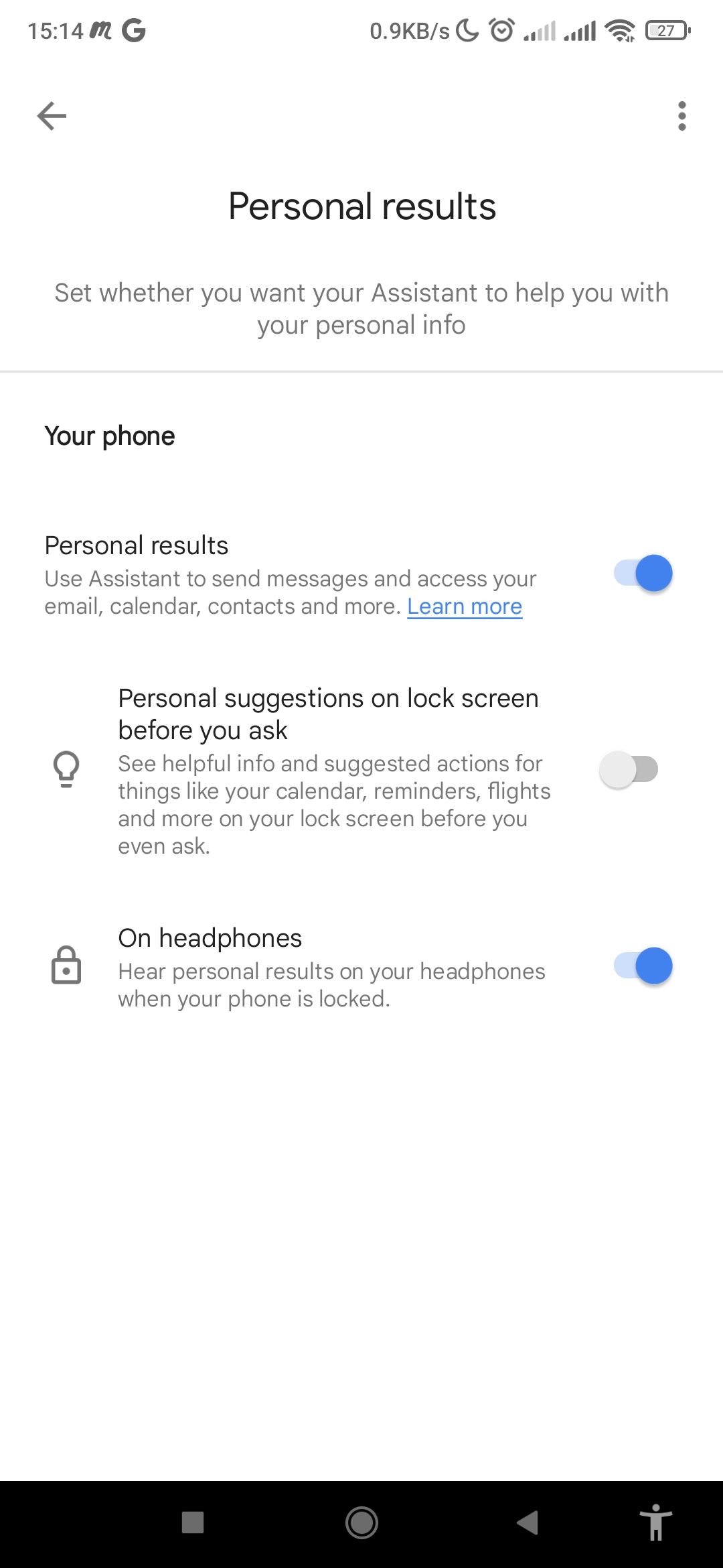 Персонализация Google Assistant на Android