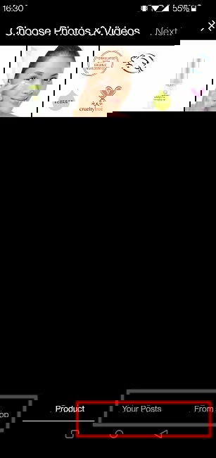 Create Guide Instagram Products Select Image Options