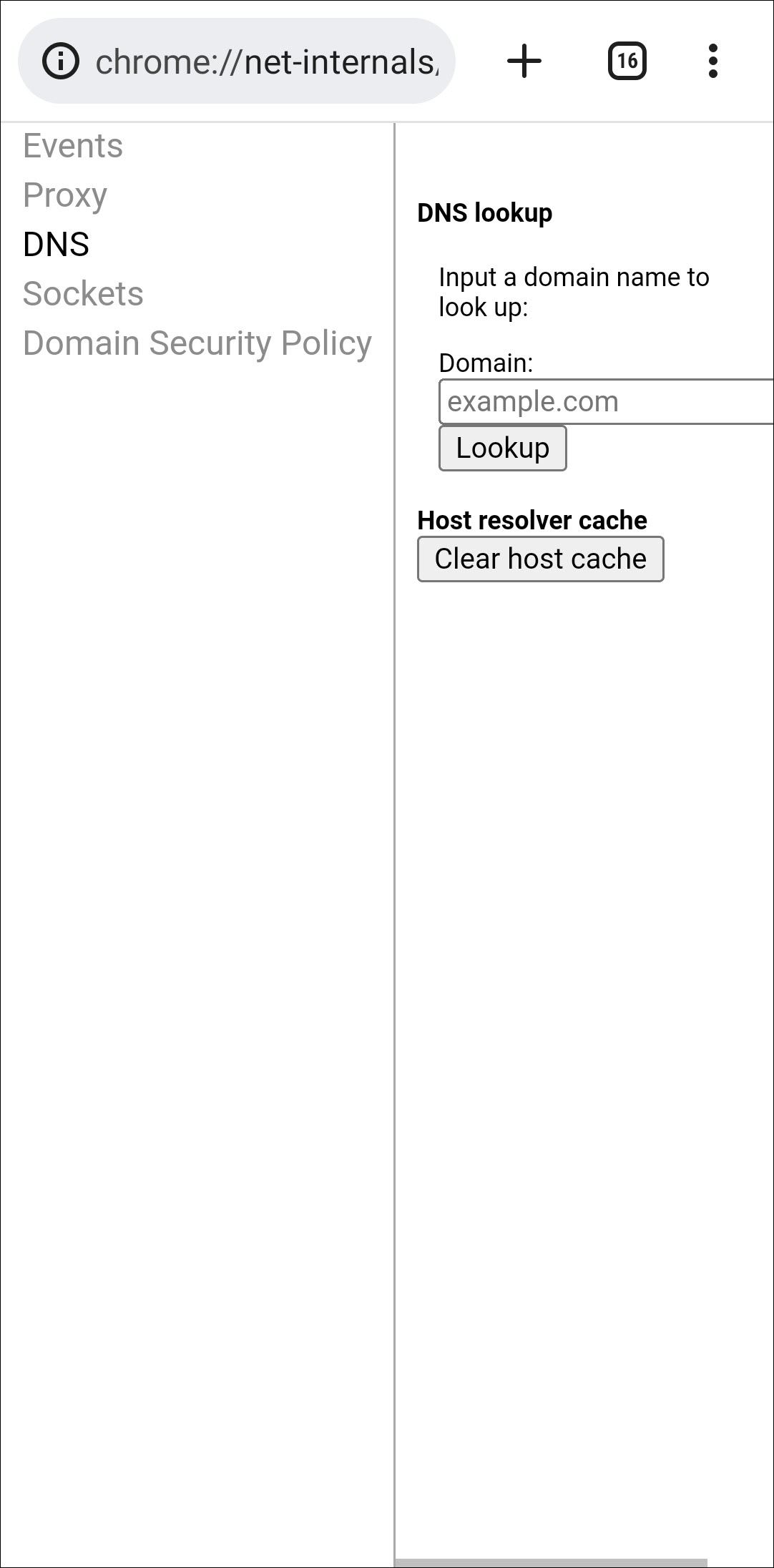 удаление DNS-кэша на смартфоне