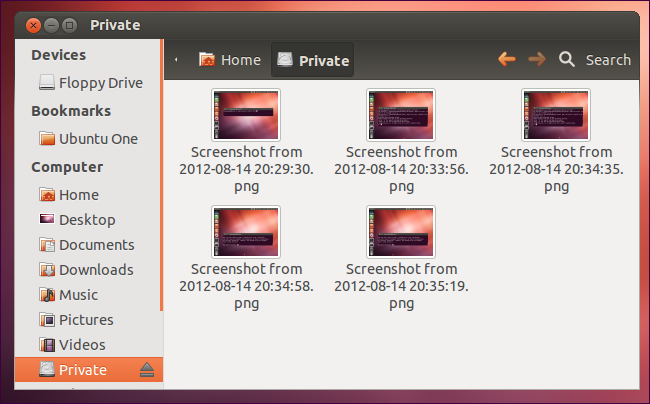 Доступ к расшифрованным файлам в точке монтирования Private