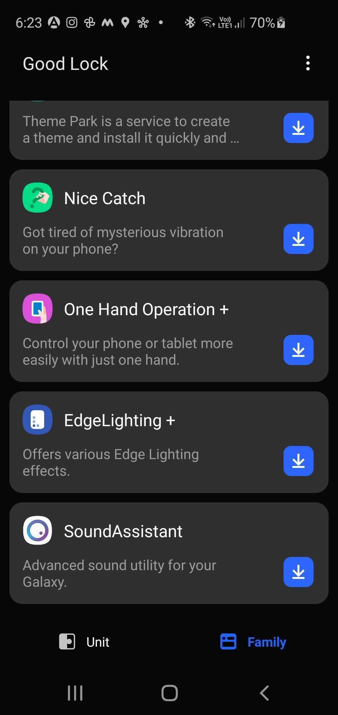 Домашний экран Good Lock с плагинами