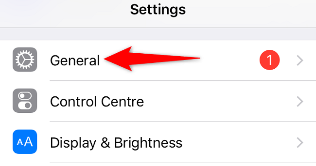 Раздел Общие в настройках iPhone