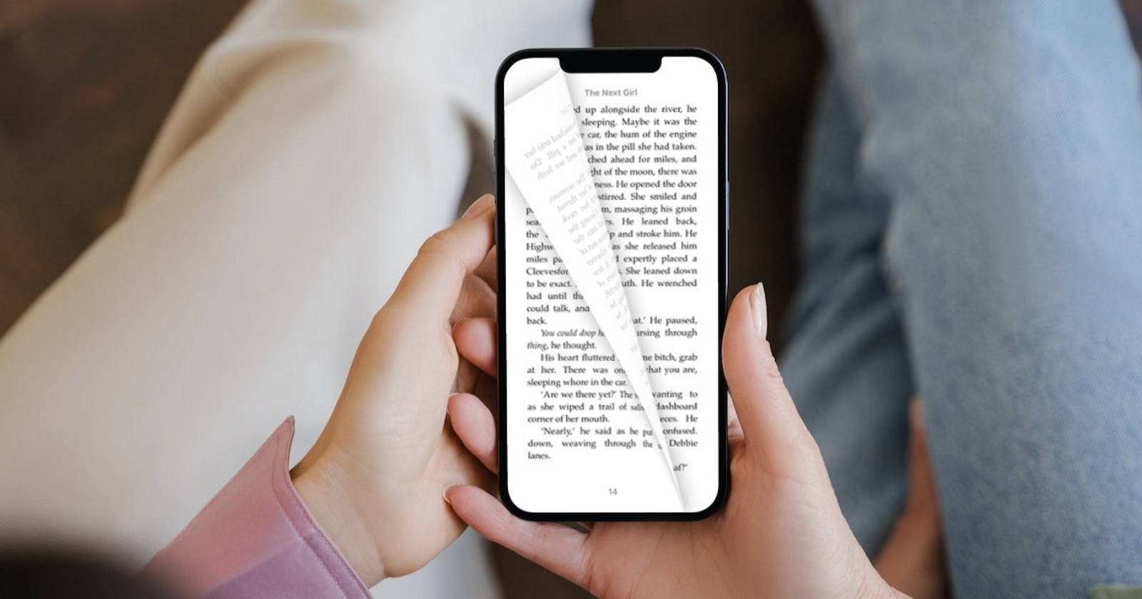 Изображение перелистывающейся страницы в Apple Books