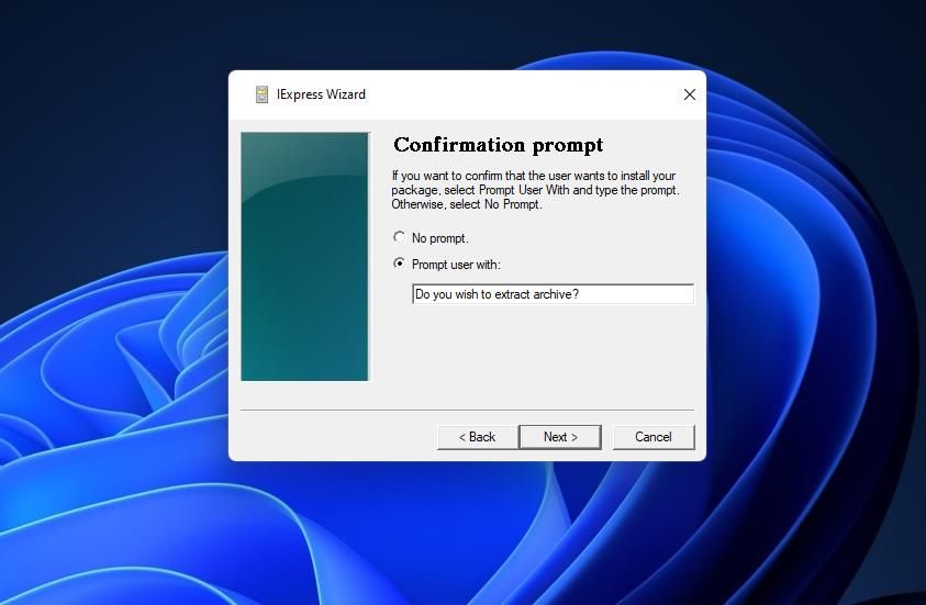 Опция запроса подтверждения у пользователя