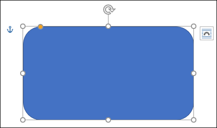 Прямоугольник со скруглёнными углами в Word