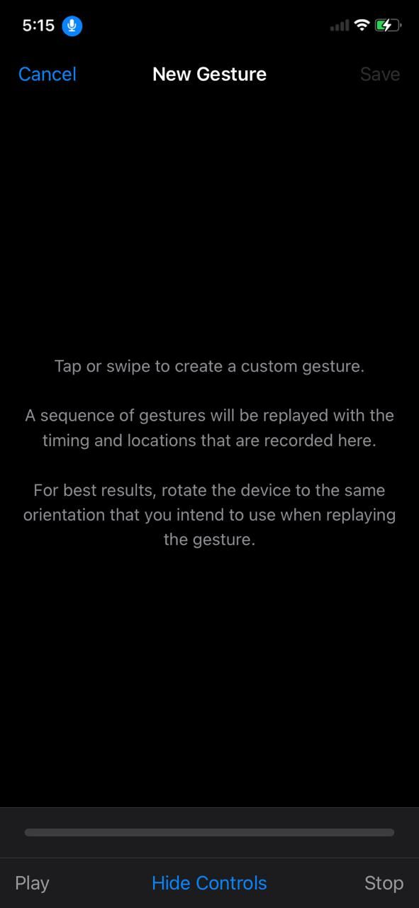 Пример кастомного жеста, повторяющего ввод PIN