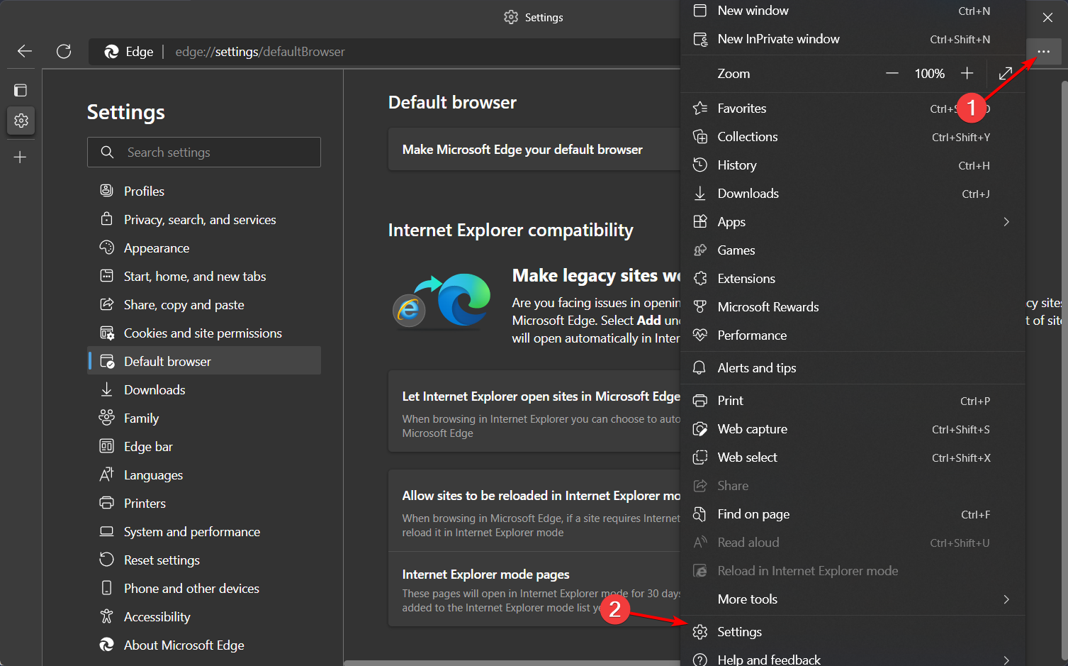 settings-edge-menu an add on for this website failed to run