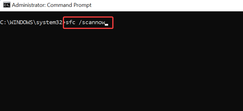 Запуск sfc /scannow в командной строке