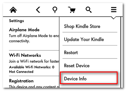 Снимок экрана настроек устройства с информацией о версии ПО