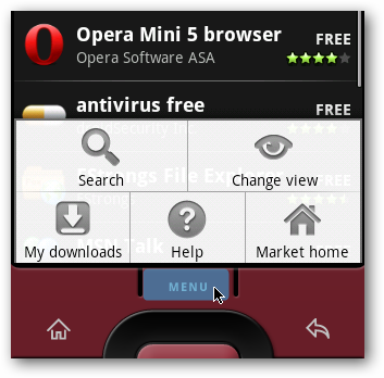 Меню поиска и сортировки