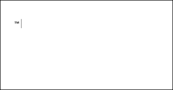 Результат автозамены: символ ™ вставлен в текст