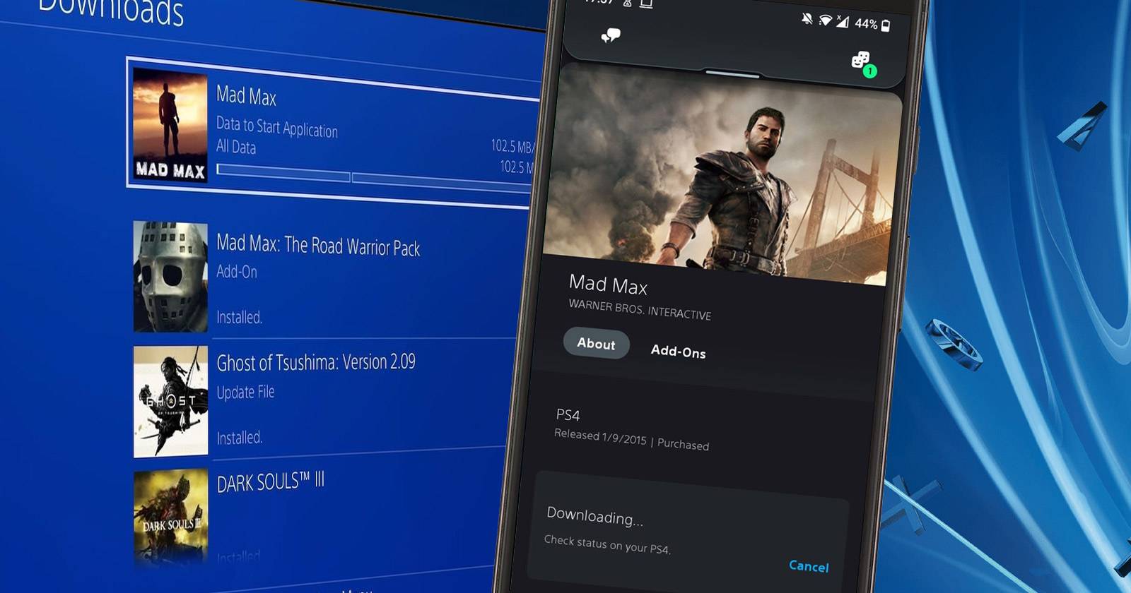 Удалённая загрузка игр на PS4 с телефона