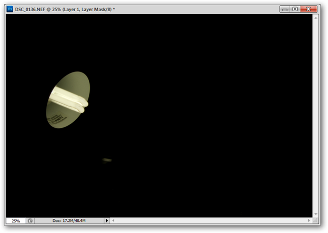 Тёмный кадр в качестве базового слоя