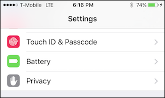 Службы геолокации в настройках iPhone