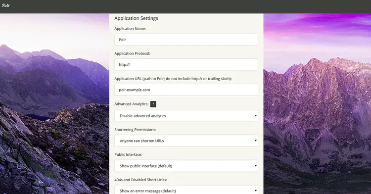 Настройки приложения