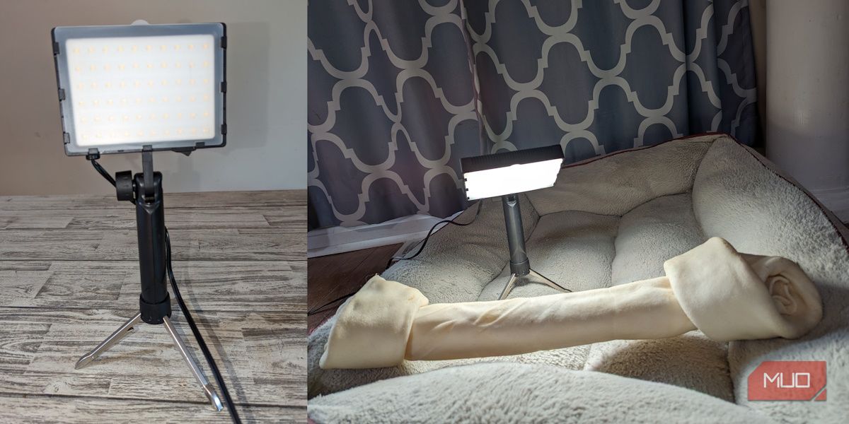 Разное освещение с настольной LED‑панелью