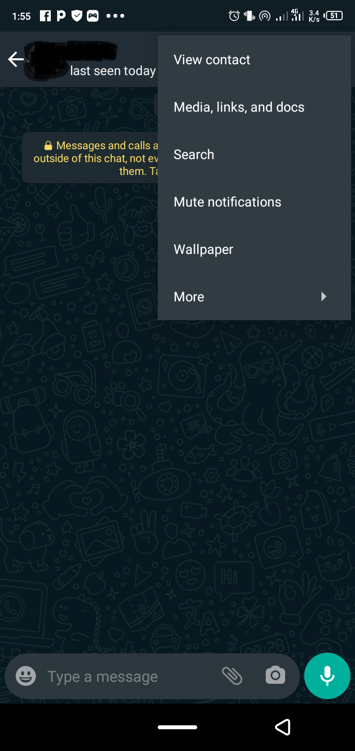 Иконка с тремя вертикальными точками в меню чата