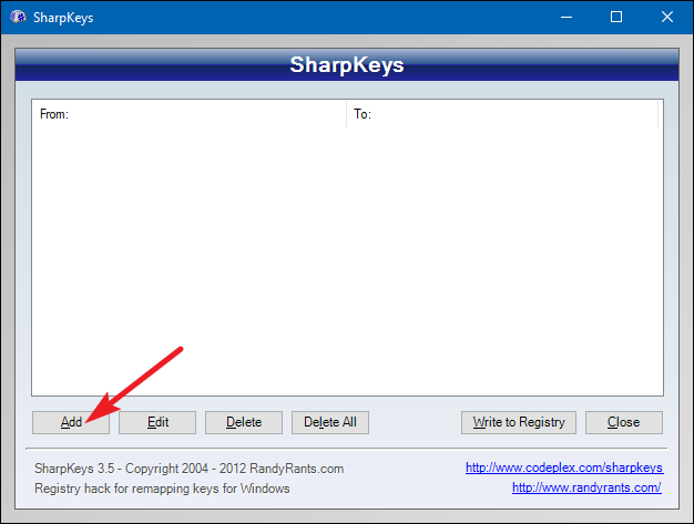 Переназначение клавиш в Windows с SharpKeys