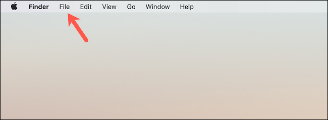 Visit Finder's file menu