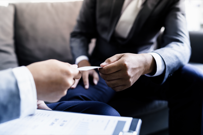 визитная карточка с представлением