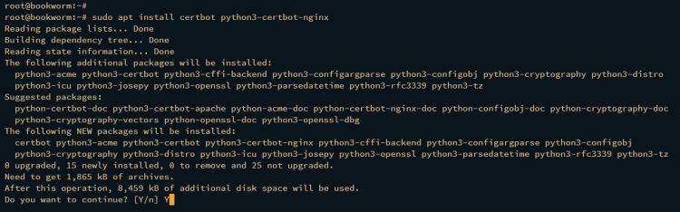 Установка Certbot