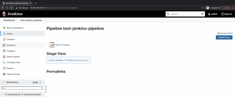 Запуск сборки Pipeline