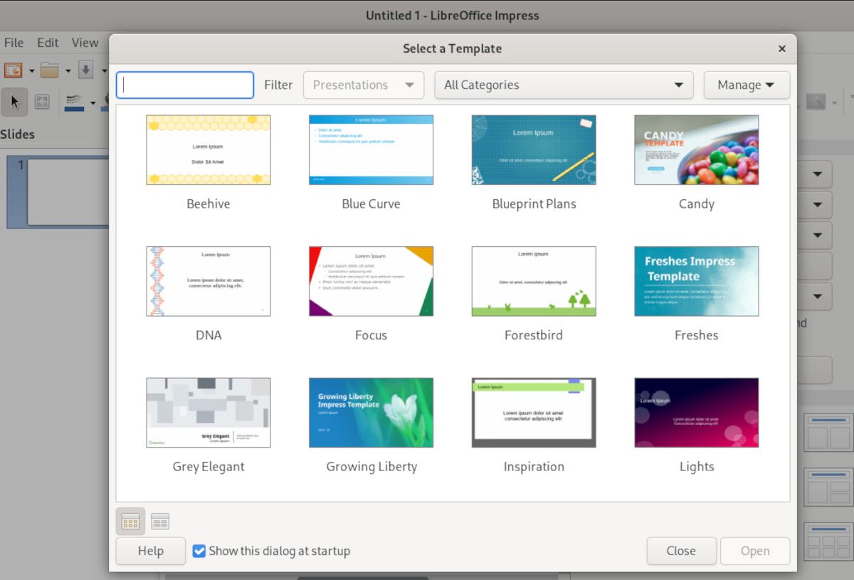 Презентация в LibreOffice Impress на Linux