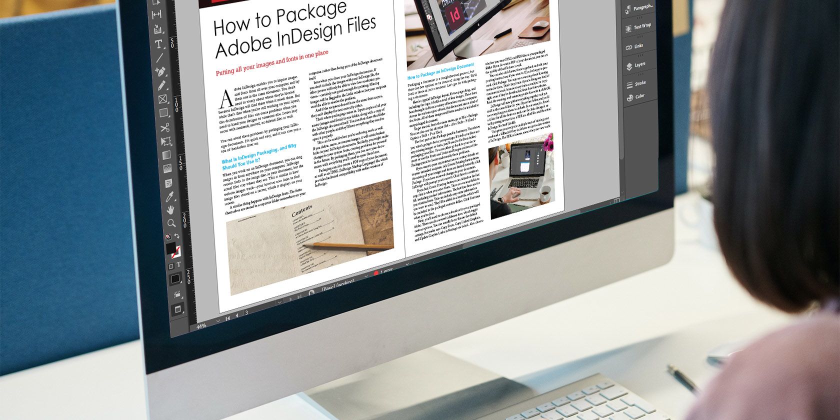 Упаковка документов InDesign