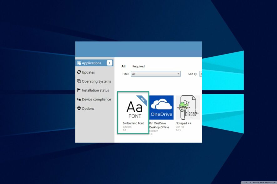 Развёртывание шрифтов через SCCM