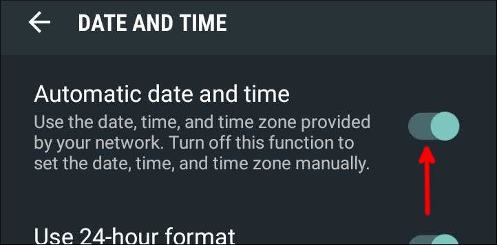 Параметры автоматической даты и времени на Samsung
