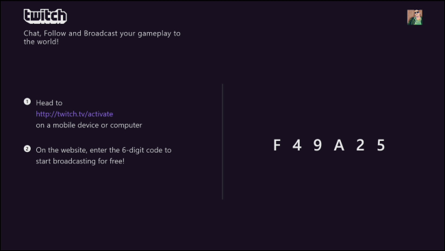 Привязка аккаунта Twitch через код активации