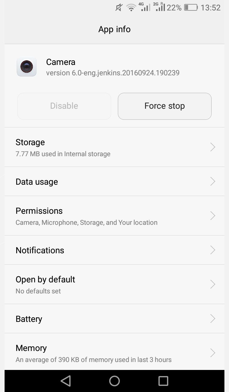 Android smartphone cam