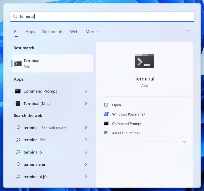 Windows Package Manager Search Type Terminal App