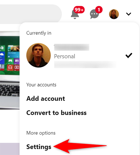 Выберите «Настройки» в меню.