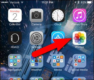 Иконка приложения «Фото» на iPhone