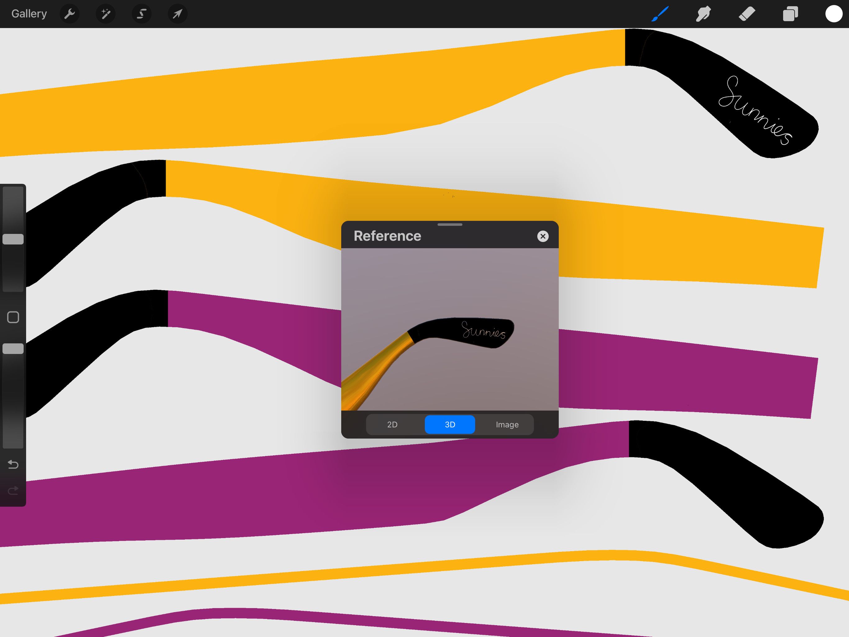 2D текстура развёртки 3D модели солнцезащитных очков