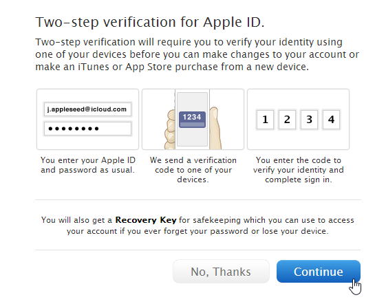 Подтверждение перед активацией двухэтапной проверки