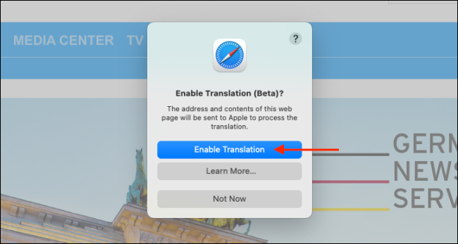 Нажмите Enable Translation
