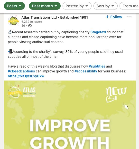 LinkedIn Posts Results 1